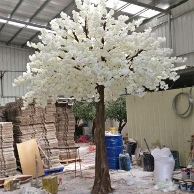 China Environmental Friendly Fake Cherry Blossom Tree Weeding Table Cherry Blossom Tree Sakura Tree Artificial White for sale