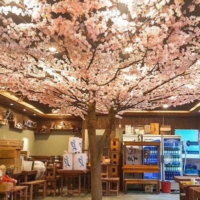 China Eco-Friendly Faux Cherry Flower High Artificial Pink Tree Small Cherry Blossom Trees For Living Room Hotel for sale