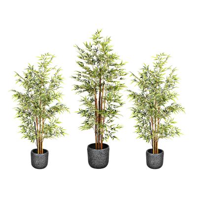 China Plastic Artificial Bamboo Tree Potted Tree For Outdoor And Indoor Decoration for sale