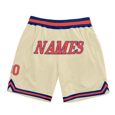 China Custom Anti-UV Embroidery Basketball Shorts With Pockets Mesh Basketball Team Shorts for sale