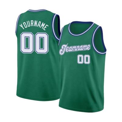 China Wholesale Custom Logo Anti-UV 2022 New Design Mesh Embroidered Basketball Jersey for sale