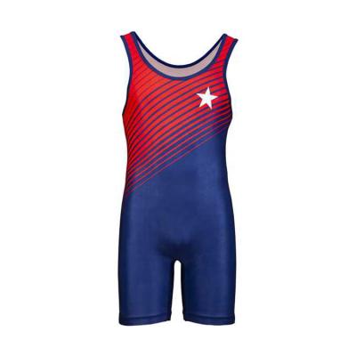 China Dampness Wicking Custom Team OEM Singlet Wrestling Pattern Sublimation for sale