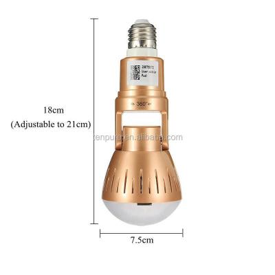 China NIGHT VISION 360 camera bulb camera FHD 1080P wifi camera motion detection degree hidden alarm remote control function for sale