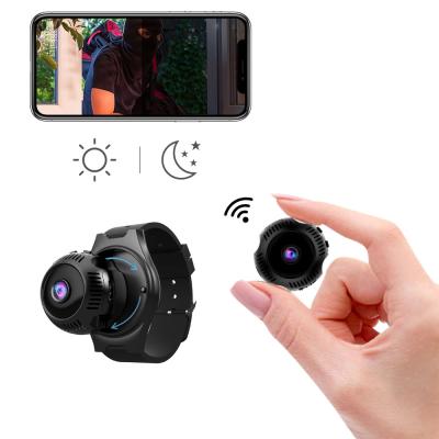 China Nanny Cam Mini WIFI Wireless Indoor Outdoor Camera Hidden Night Vision Wrist Strap Spy Cameras 1080P WIFI Home Security for sale