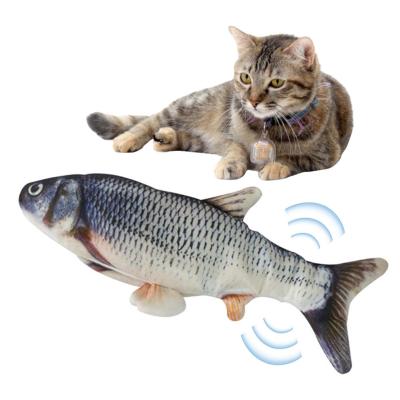 China Viable Cat Doll Simulation Fish Catnip Toys Stuffed Pillow Cat Fish Toy Interactive Christmas Pet Gifts Playing Electric Cat Toy for sale