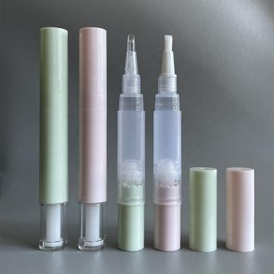 China Macaroon 5ml Twist Pen Eye Cream Pencil Empty Cosmetic Bottle Container Lip Gloss Tube Lotion Packaging With Brush Tip for sale