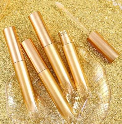 China New Gold Gradient Round Lid Lipstick Lipstick Packaging Bottle Wand Square Tube 4ml High Quality Cosmetic Empty Glaze Container for sale