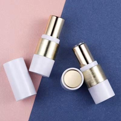 China Luxury White Liquid Lipstick Container 12.1mm 2022 New Style Sliver Lip Gloss Packaging Cosmetic Empty Round Lipstick Tube for sale