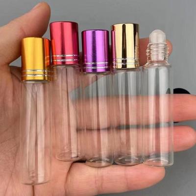 China 5ML Rollball Perfume Bottle 10ml Essential Oil Perfume Bottle Glass Vials Empty Cosmetic Bottle Mini Empty Cosmetic Samples for sale