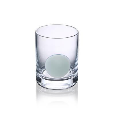 China Hand Porcelain Swollen Round Ring 180ml/300ml/400ml Hand Color Design Glassware Swollen Winding Raw Clear Wine Goblet Glasses for sale