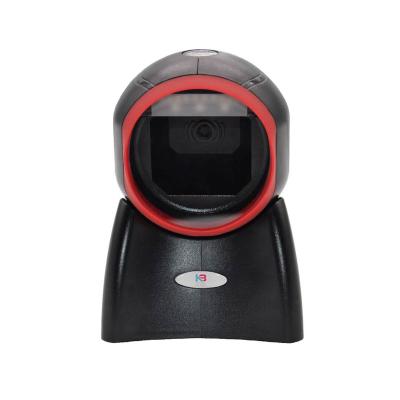 China Supermarket QR Code Scanner 1D 2D Barcode Fast Scan Omnidirectional Desktop Scanner for sale