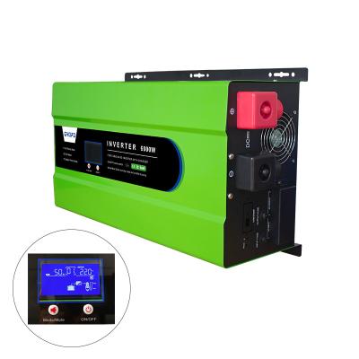 China Manufacturer Gyopo Low Frequency 48V 220V 6000 Watts Pure Sine Wave DC AC Inverter With Charger 62X38.5X25CM for sale