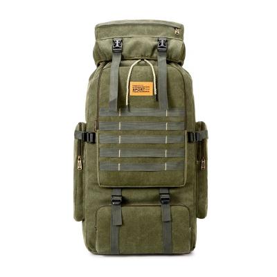 China Custom Packable Anti-theft Outdoor Canvas Bag Backpack Camping Trekking Lightweight Backpack for sale