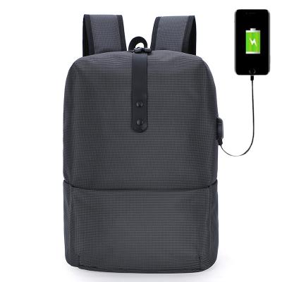 China With USB two buttons high quality single ribbed texture hot sale waterproof waterproof laptop backpack with usb for sale