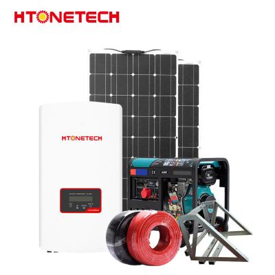 China Sistema híbrido PV eólico enfriado con agua Panel monocristalino 250W en venta