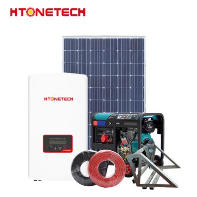 China Sistema híbrido solar y eólico de silicio monocristalino 2400wh de potencia de almacenamiento en venta