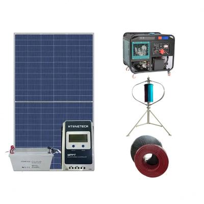 China Sistema solar híbrido con controlador PWM y potencia de carga personalizada en venta