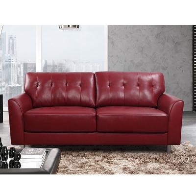 China Simple Elegance Bright Red Leather Sofa Lounge Standard Furniture Party Living Room Sofa for Single/Double Person zu verkaufen