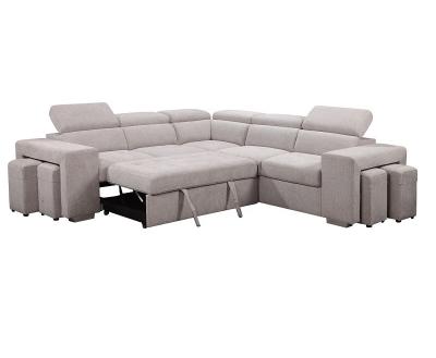 China Guangdong manufacture Best seller 2seater+corner+2seater with extendable bed sofa living room sofa bed functional couch for sale