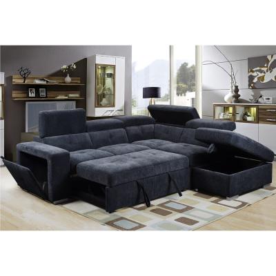 China Fabrica de muebles Conjunto de sofá multifunción de alta densidad espuma asiento suave con sillón de sofá cama de 7 plazas otomano con espacio de almacenamiento en venta