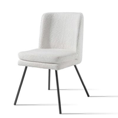 China Modern  High quality  Nordic Design Living room Furniture Luxury Fabric  Metal Leg Side Chair for sale