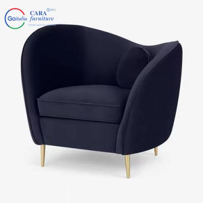 China Fabric Deep Colour Single Luxury Arm Chair Seating Chairs For Living Room for sale