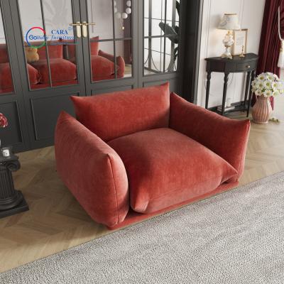 China Popular Product One Seat Arm Sofa Removable Nordic Velvet Modern Single Sofa Chair for sale