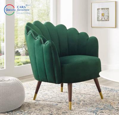 China Hotel Furniture Nordic Style Green Fabric Luxury Chair For Living Room for sale