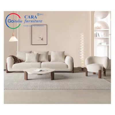 China Großhandel Lamm Cashmere Stoff Sofa Weiß Luxus Designs Sofas für das Haus Möbel Wohnzimmer Modern zu verkaufen