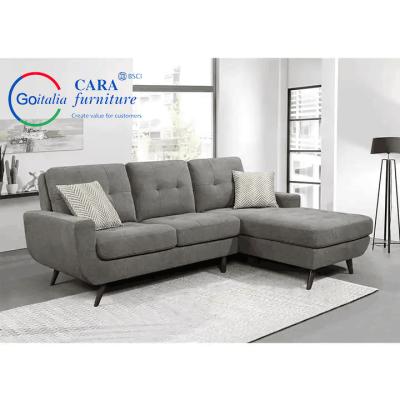 China Fabric Sofa Wooden Legs 2 Seats And Queen Bed Modern Living Room L Shaped Sofa for sale