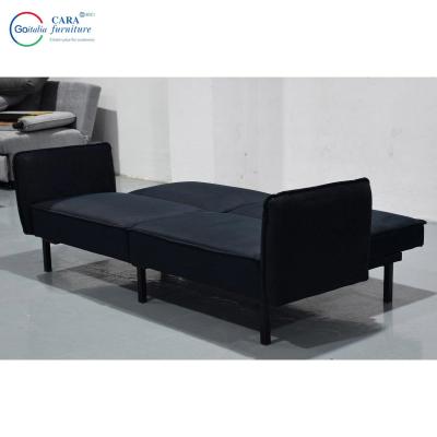 China 30021 Minimalist Extendable Living Room Bedroom Furniture Fabric Black Sleeping Sofa Bed for sale