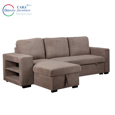 China Modernes Design Wohnzimmer Ecke Sofa Bett mit Aufbewahrung für anpassbare Farbstoffe zu verkaufen