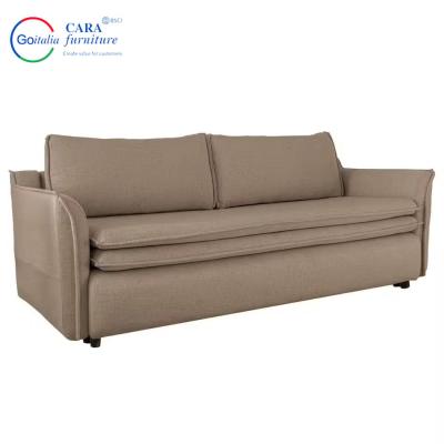 China 30026 Good Selling Home Hotel Furniture Fabric Sofa Bed Unique Wood Frame Fabric Cover for sale