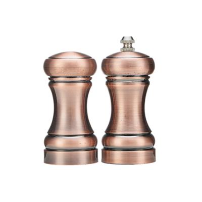 China New Design Copper Chrome Salt or Pepper Grinder and Shaker Set Viable for sale