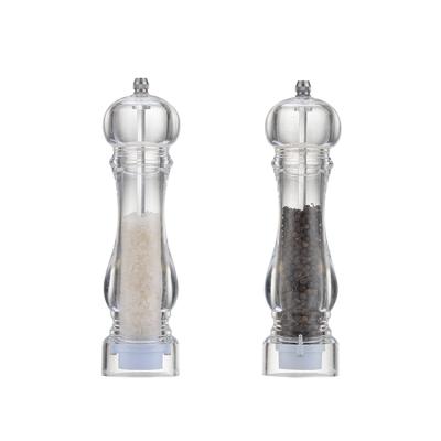 China Viable Manual Salt and Pepper Mill Transparent Acrylic Grinder for sale