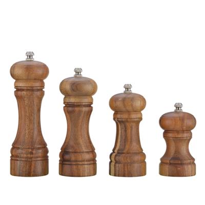 China Sustainable New Product Top Quality Wooden Salt And Pepper Mill for sale