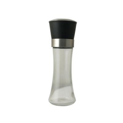 China New Model Sustainable Iong Glass Body Pepper Mill for sale