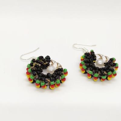 China BOHEMIA Fringe Bohemian Earrings Long European And Handwoven Drop Rice Beads American Style Earrings for sale