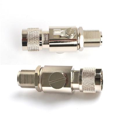 China Lightning Arrester Brass Coaxial Solder N Male FEMALE Coaxial Connector For Radio for sale