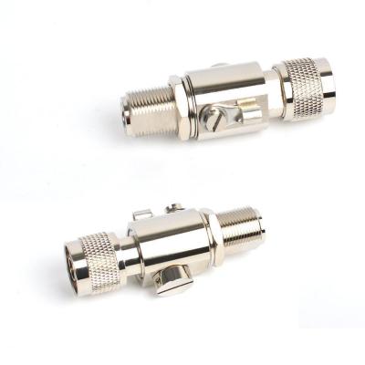 China Brass N Type Lightning Arrester Coaxial With 90V 230V 350V Discharge Tube for sale