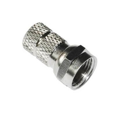 China F Connector Brass Crimp On Connectors Rg59 Coaxial Cable for sale