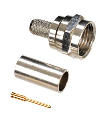 China Rf Female F Through Hole Jack Bulkhead PCB Mount Coaxial Cable f Right Angle Connector for sale