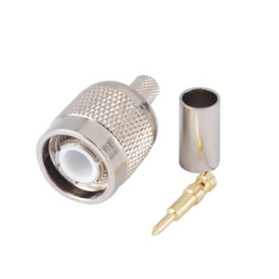 China TNC Brass Type Male Plug Connector For RG174 RG58 RG59 RG6 RG11 for sale