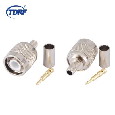 China RF TNC Crimp Solder Male Connector For RG58 LMR-195 RG400 RG142 Coaxial Cable for sale