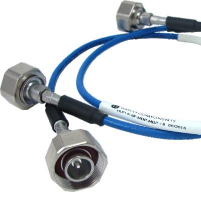 China RF Jumper 7/16 DIN Male To 7/16 Male Connector .141 SF DIN Cable 716-J for sale