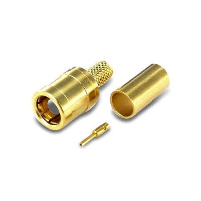 China SSMB Female Connector Brass Crimp Type For RG316 RG174 Cable for sale