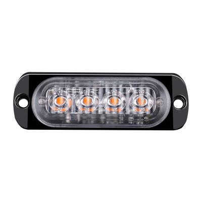 China Automobile Lamp 12-24V side 4LED Truck SUV Blaster light Ultra-thin working warning light Strobe light LED for sale