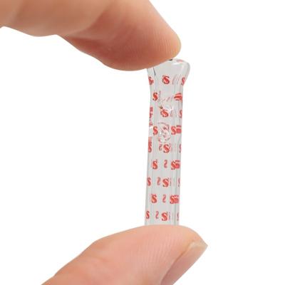 China Light Red Logo Full Wrapped Filter Tip Clear Glass Different Size Rolling Paper Tip for sale