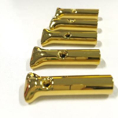 China Heat Resistant Luxury Gold Glass Tips Reusable Custom Mouth Smoking Flat Round Filter Tips for sale