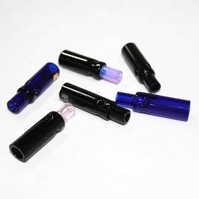 China Custom Straight Type Borosilicate Glass Portable Special Design Cigarette Holder Smoking Tips for sale